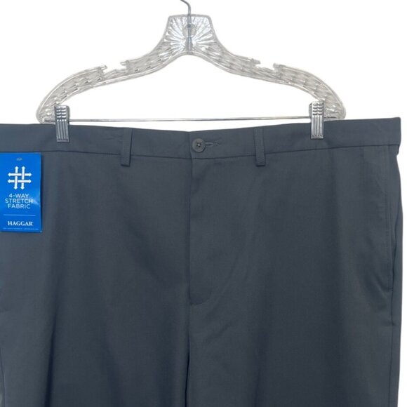 Haggar Cool 18 Pro Shorts Mens Size 44 Gray New Expandable Waist - Picture 3 of 11